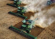 For 2023, Monette Farms was running green equipment rather than red. | Screencap via Facebook/Monette Farms