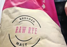 A bag of Red Shed malted rye sits in a work area at Last Mountain Distillers in Lumsden, Sask. Red Shed is one of the micro-maltsters taking advantage of the craft distilling boom on the Prairies.  |  Ed White photo
