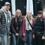 High schoolers from Iowa got hands-on journalism experience interviewing Canadian livestock producers at Canadian Western Agribition. Pictured: Jake VanderHeiden, Hannah Grantz and Katlin Truelsen with Lexie Girodat of Rocking G Land and Cattle out of Gull Lake, Sask. | Becky Zimmer photo