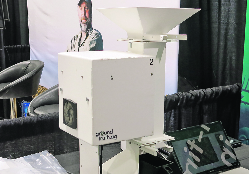 Ground Truth Ag is developing a grain-testing system that could be used in elevators, grain bins and combines. The technology uses artificial intelligence to increase the speed and accuracy of grain grading. | Doug Ferguson photo
