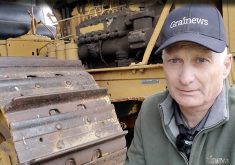 The original steel-tracked machines were heavy and slow and could not be driven on public roads. Track technology has come a long way since those days. | Screencap by Scott Garvey