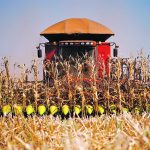 Corn is harvested near Brasilia, Brazil, last August. Drought is now causing farmers to delay their fertilizer purchases, which has affected the global fertilizer system. | Reuters/Adriano Machado photo