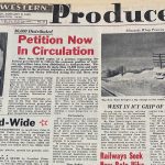 The January 8, 1959, paper reported that more than 30,000 copies of a petition had been distributed across Saskatchewan calling on the federal government to bring in a deficiency payment for wheat, oats and barley that had been delivered in the last three years. | Bruce Dyck photo