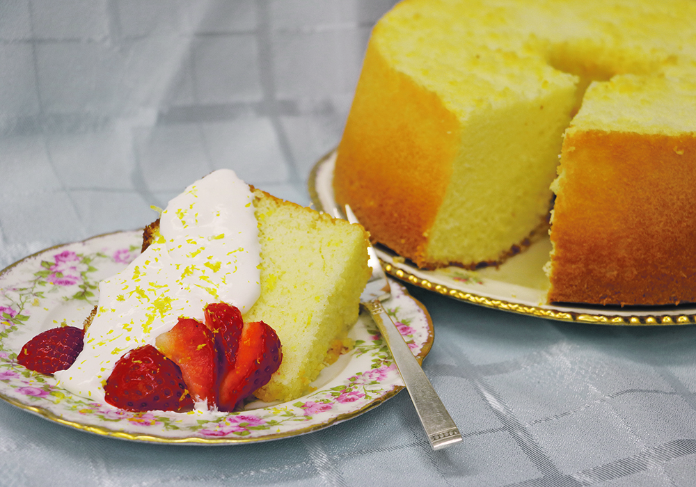 This chiffon cake was made with vegetable oil, an ingredient seldom found in a 1950s farm kitchen.  |  Betty Ann Deobald photo