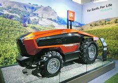 Kubota unveiled its New Agri Concept autonomous tractor at the Consumer Electronics Show in Las Vegas in January.  |  Kubota photo