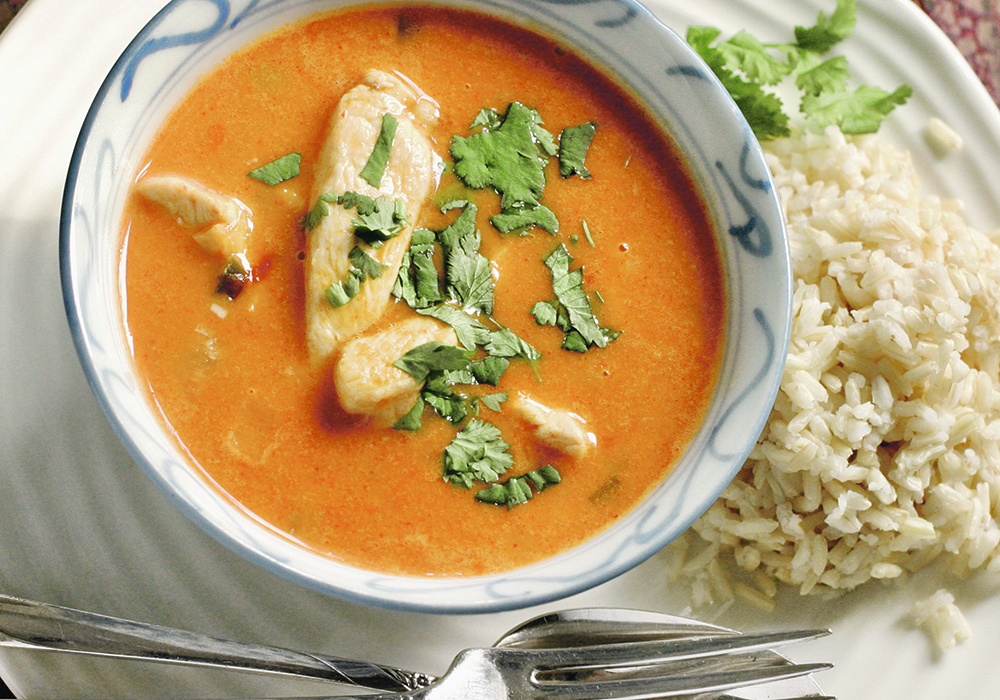 Thai red curry chicken is a popular restaurant or take-out dish that is easily made at home.  |  Sarah Galvin photo
