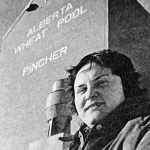 Marilyn Hynes, photographed by Walter Kerber for the May 20, 1979, issue of The Western Producer, stands outside the Alberta Wheat Pool elevator at Pincher Creek, Alta., where she was an assistant manager. Hynes was the first woman elevator manager hired by the pool and also the first woman graduate from the company’s elevator manager training course at Olds College. Previously she had earned an agriculture degree from the University of British Columbia. She began her three months of studies at Olds in September 1977. Hynes earned equal pay with other assistant elevator managers. | Betty Ann Deobald photo
