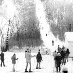 In the late 1940s, we were all excited to hear a rumour that the Canadian National Railway was going to build a ski resort in the nearby Pembina hills. At last — a recreation site not of our own doing. | Screencap via carmandufferinheritage.ca
