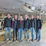 Four of Becky and Bill Gordon’s six children wanted to farm on the property near Thedford, Ont. Involved at the farm are Michael Gordon, left, Jennifer Gordon, Becky and Bill Gordon, Erin Gordon and Samuel Gordon. | Gordon family photo