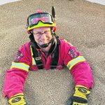 Although Captain Chris Armstrong from the Trochu Fire Department in central Alberta can smile in this controlled situation, entrapment is not a trivial experience. “It’s frightening, it’s claustrophobic, it’s uncomfortable. It’s not a great feeling to have,” said CASA’s Robin Anderson. | Dan Marsellus photo