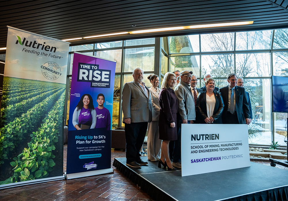 Sask Polytech has renamed its School of Mining, Manufacturing and Engineering Technologies the Nutrien School of Mining, Manufacturing and Engineering Technologies in appreciation of the company's recent $15 million donation. | Screencap via Facebook/Nutrien