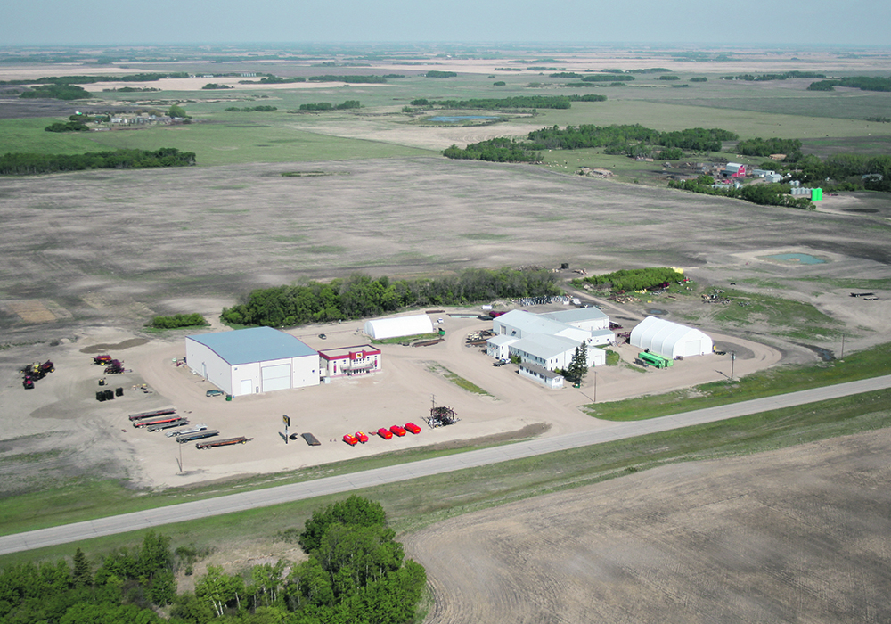 This image was taken just a few years after Seed Hawk opened its manufacturing plant near the small community of Langbank, Sask. it has since been significantly expanded and is under Vaderstad ownership. The rural location is typical of many short-line ag equipment manufacturers across the Prairies.  |   Seed Hawk photo