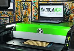 A ZoomAgriSpex model with a fully loaded seed tray set up for demonstration. A team at the Canadian Barley Technical Centre used more than 250 samples to train the algorithms of a ZoomAgri machine to evaluate its performance with Canadian malt barley varieties. | ZoomAgri photo