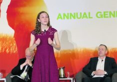 Janel van Dongen’s award-winning speech focuses on how agriculture can be part of the solution for climate change, particularly strategic grazing.  |  Karen Briere photo