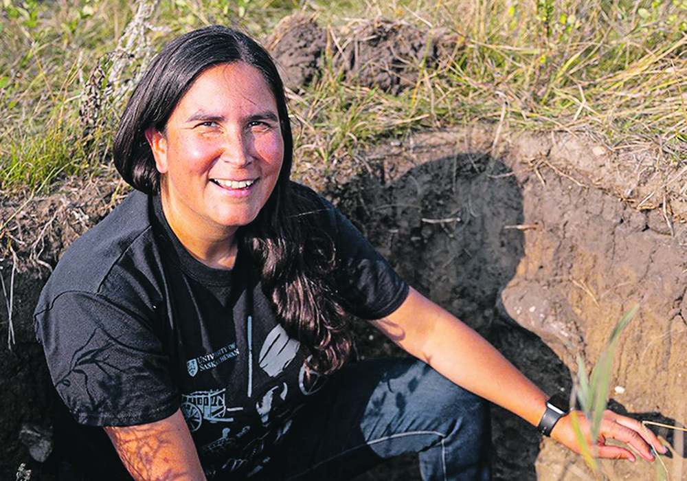 Melissa Arcand, a soil biogeochemist and professor at the University of Saskatchewan, teaches in the Kanawayihetaytan Askiy program, which trains students to work in resource and land management in Indigenous communities. Arcand is a member of the Muskeg Lake Cree Nation.   |  Michelle Berg/University of Saskatchewan photo