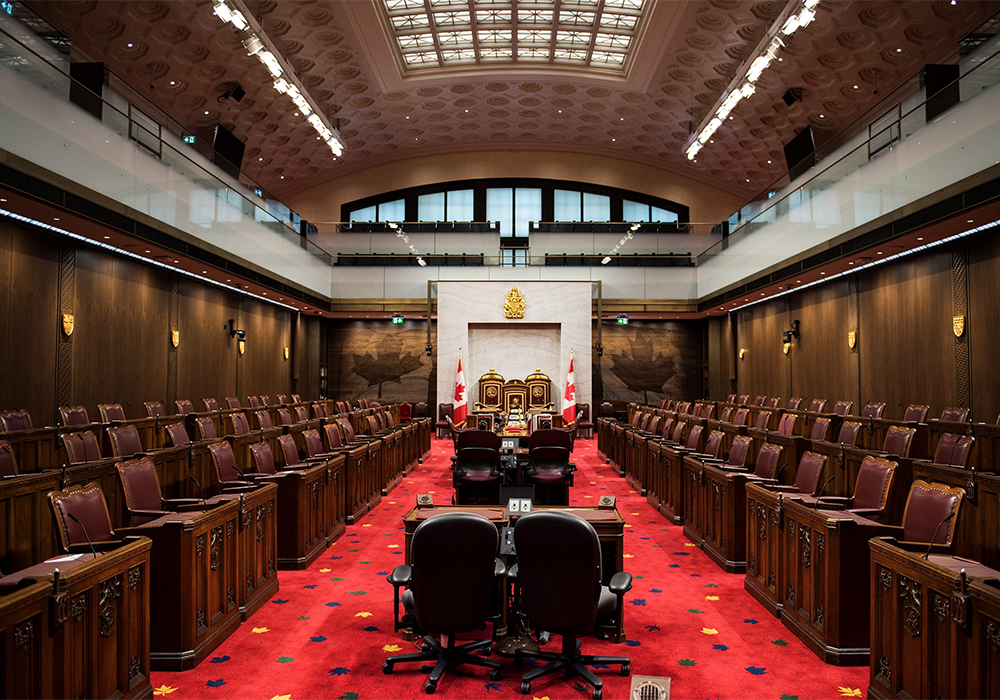 Bill S-243, a private member's bill introduced by Senator Rosa Galvez in early 2022, proposes to "align the financial sector with climate commitments through various measures," says a legislative summary of the bill. | Screencap via sencanada.ca