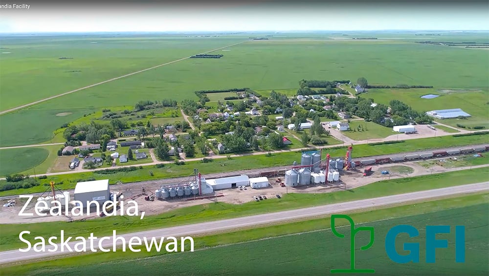 GFI has headquarters in Toronto and has several facilities in Saskatchewan, including elevators in Zealandia and Lajord. | Screencap via Youtube.com/ Global Food and Ingredients Inc.