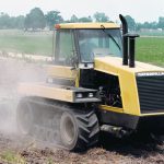 The first rubber belted tractor, the Challenger 65, was developed by Caterpillar and hit the market in 1986. In 2002 Cat sold the Challenger line to AGCO. | Caterpillar photo
