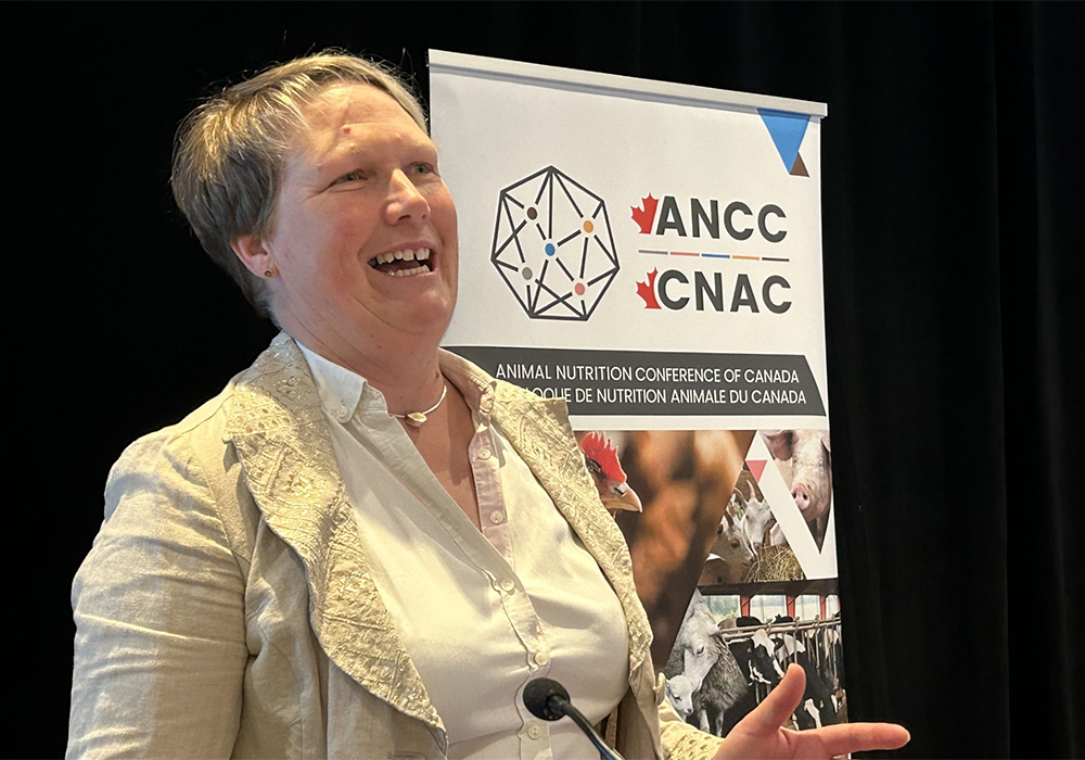 If animal nutritionists can’t engage with the public on issues about feed’s and livestock’s effects on climate change and environmental degradation, then the public will only hear from activists and others who paint agriculture in harsh colours, said Emily Burton of Nottingham Trent University at the Animal Nutrition Conference of Canada held earlier this month in Winnipeg. | Ed White photo