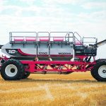 Morris introduced a new, five-model line of redesigned air carts called the 10 Series. Each cart uses four individual tanks mounted on scales. | Morris Equipment photo