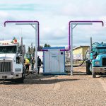 The fill station at Viking, Alta., features a Flowpoint measurement, which is a tracking system for selling raw water. | Town of Viking photo