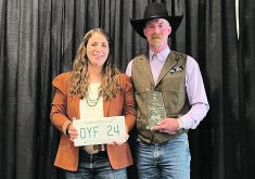 Erika and Cyle Stewart of Pine Ranch at Morse, Sask., are Saskatchewan’s nominees for the Outstanding Young Farmers program for 2024. | Karen Briere photo