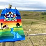 An Indigenous ribbon skirt.