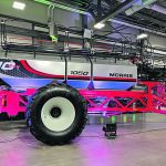 Superior Farms Equipment launched its first new product at Canada’s Farm Show in Regina, the Morris Equipment 10 Series cart. There are three models of the new cart: the 660, 820 and 1050, which are based on bushel capacity. | Karen Briere photo