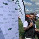 Curtis Pozniak, Crop Development Centre director, released the new ROI report on the Centre's plant breeding work at Ag in Motion Tuesday. | Paul Yanko photo