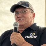 Terry Lerat of Cowessess First Nation speaks at Ag in Motion. | Ed White photo
