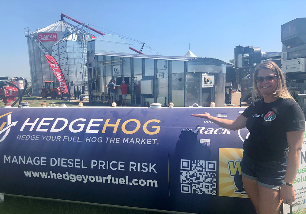 Cassandra Morari, COO of Rack Petroleum Ltd. at Ag in Motion. | Phil Franz-Warkentin photo