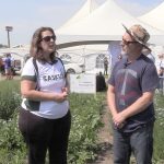 SaskSoil's Tamara McLoughlin talks to Western Producer reporter Robert Arnason about SaskSoil's Marginal Areas Rehabilitation in Saskatchewan (MARS) program at the Ag in Motion farm show. | Screencap by Greg Berg
