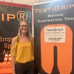 Jodi Suchoplas, creator of TestiGrip, wins the Innovation Award for LIvestock at Ag in Motion. | Melissa Jeffers-Bezan photo