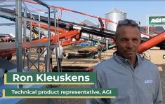 Dave Bedard of Grainews speaks with AGI's Ron Kleuskens about the new system for extracting beeswings, fines and chaff before grain goes into the dryer, improving the mixed-flow unit's efficiency. | Screencap via Dave Bedard
