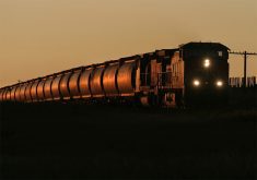 Approximately 94 per cent of Canadian grain is shipped via rail. | File photo