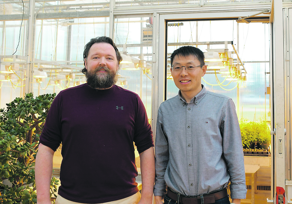 Sean Asselin and Hongjie Zhang with the AAFC Swift Current Research and Development Centre are among the many researchers participating in a four-year project on Prairie rangelands.  |  AAFC photo