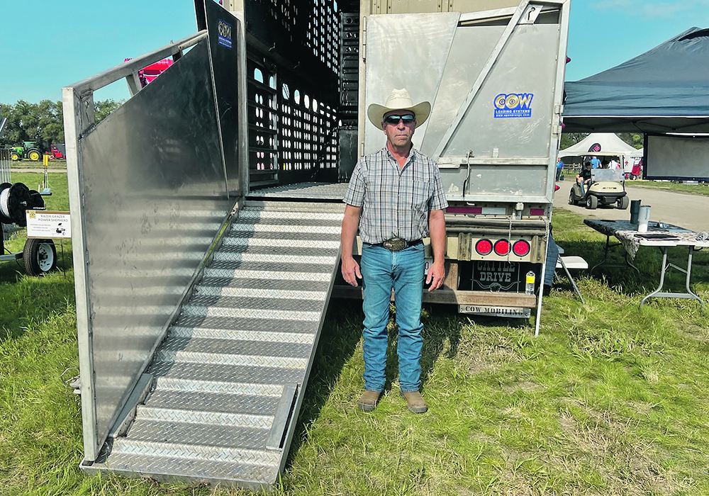Doug Green is the inventor of the CowGo loading chute.  |  John Greig photo