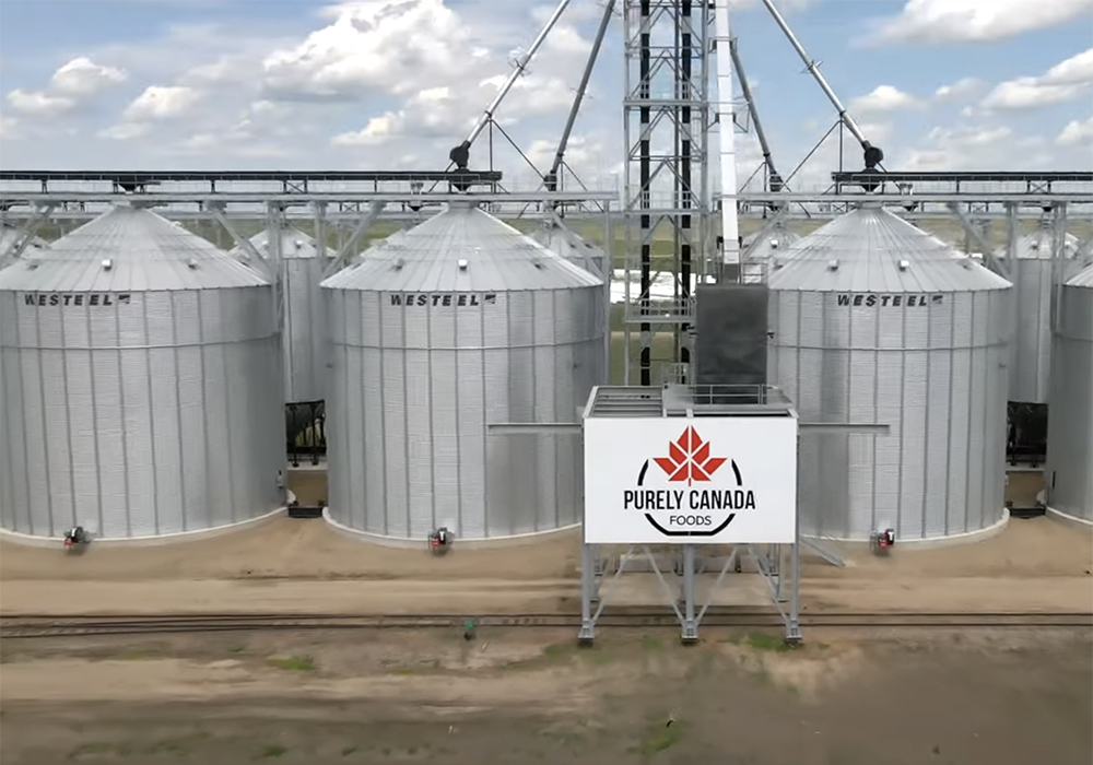 The Canadian Grain Commission said Aug. 28 both dealer and primary elevator licences at Purely Canada Foods' Saskatchewan facilities in Avonlea, Kindersley and Lajord had been pulled and farmers in all three prairie provinces could be owed money.  | Screencap via youtube.com/Purely Canada Foods