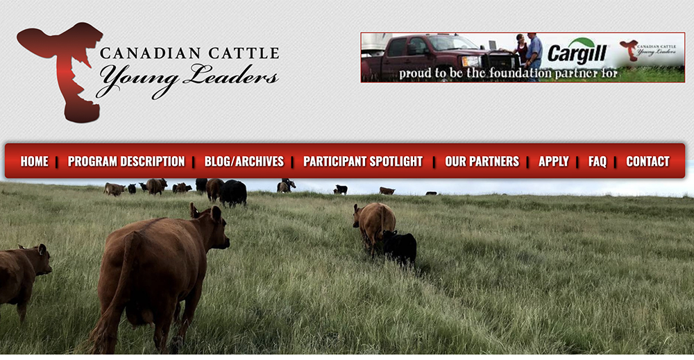 Cargill's three-year funding will allow each mentee access to up to a $3,000 travel budget, an increase of $1,000 each, and also helps to fund mentors’ attendance at the annual CYL graduation at the Canadian Beef Industry Conference with their mentee. | Screencap via canadiancattleyoungleaders.ca