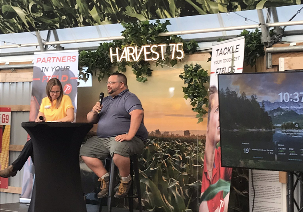 Independent agronomist Aaron Breimer spoke to the curveballs and unpredictability of the past year and offered predictions and suggestions for farmers in the coming seasons. He was a guest speaker at the Pride Seeds Pavillion. | Screencap via x.com/@PRIDESeeds
