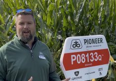Greg Stubbs, an agronomist with Corteva Agrisciences, at Canada's Outdoor Farm Show 2024. | Stew Slater photo