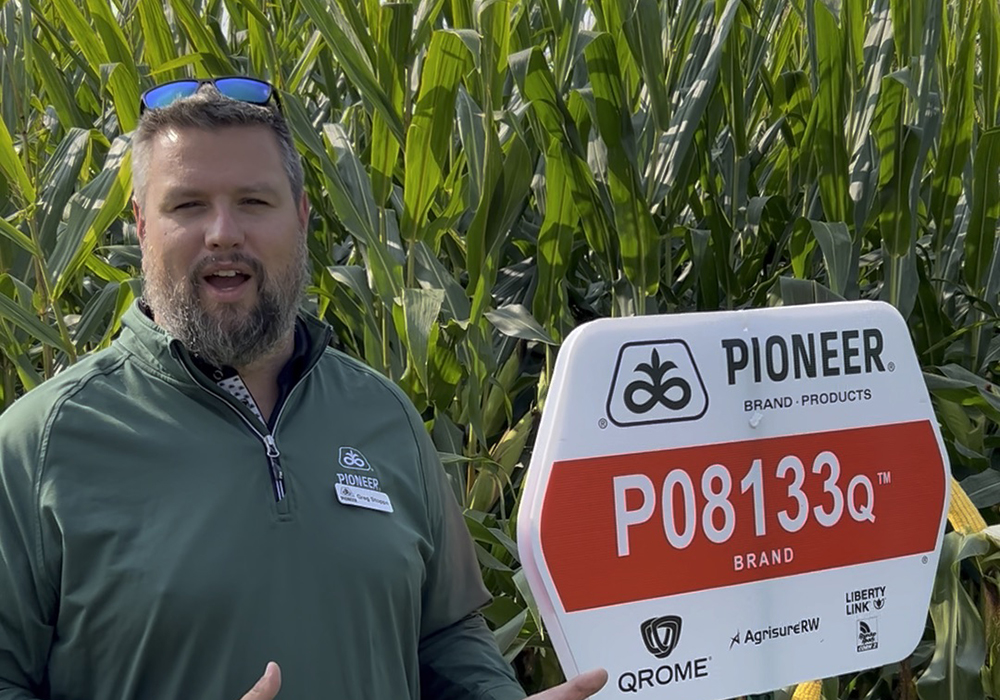 Greg Stubbs, an agronomist with Corteva Agrisciences, at Canada's Outdoor Farm Show 2024. | Stew Slater photo