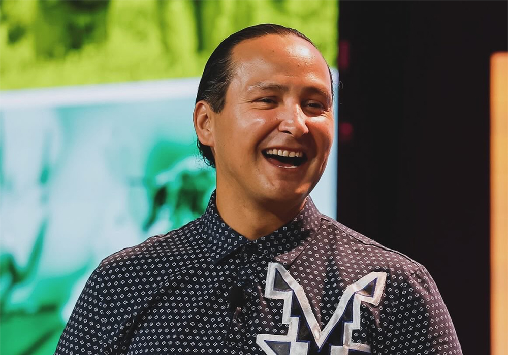 Partnerships must be built on relationships and co-existence, fostered through community and culture, and a show of understanding outside of the office or boardroom, Cadmus Delorme said. To build these relationships, he encouraged producers to involve themselves with Indigenous communities near their homes. | Screencap via x.com/@OneHoop