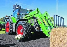 Fendt’s 600 Series tractors are equipped with the new four-cylinder CORE50, an Agco Power 5.0 litre diesel engine with a 149 to 209-rated horsepower range. Maximum power ratings bump those numbers up an additional 15 horsepower.  |  Scott Garvey photo