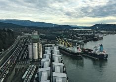 Fall is a busy  time of year for grain shipments, and a prolonged strike at Vancouver’s grain terminals could have hit farmers hard.  |  File photo