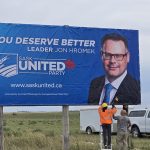 Saskatchewan United Party leader, Jon Hromek, finished second in the 2023 Lumsden-Morse byelection, and the party is running at least 28 candidates in the 61 constituencies. | Screencap via x.com/@SaskUnitedParty