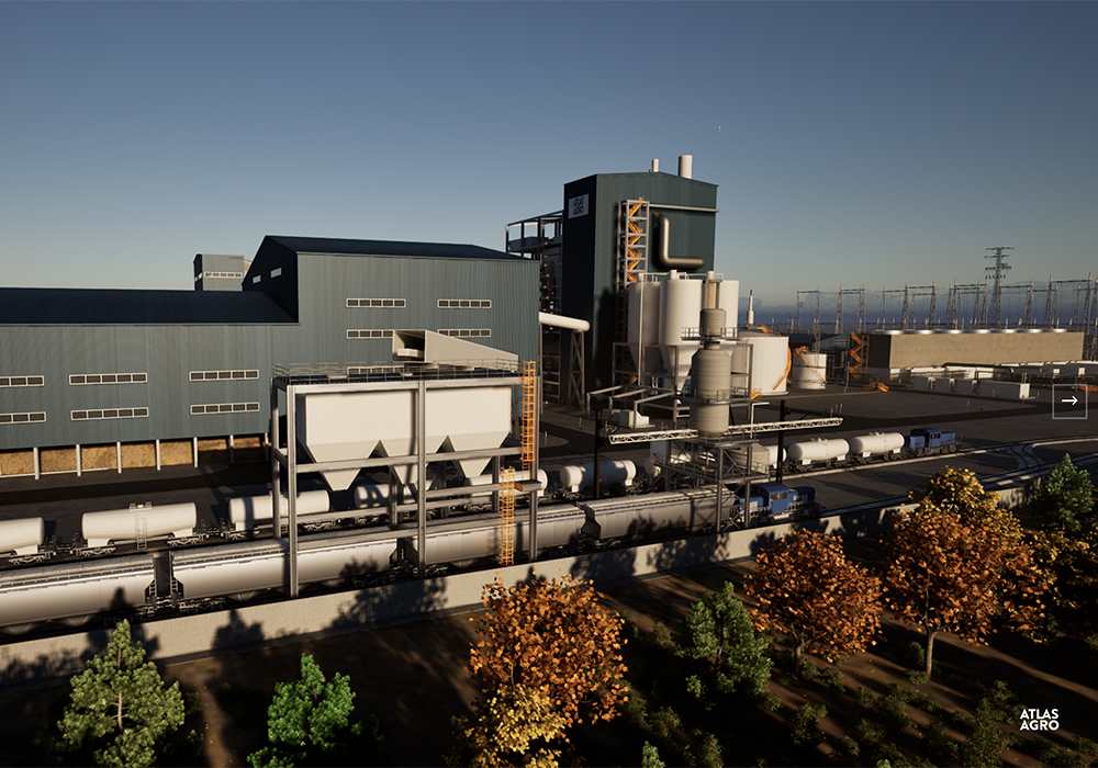 If everything goes according to plan, the plant could be operational by 2027 and the company may deliver some of its low-carbon fertilizer to western Canadian farmers. | Screencap via atlasagro.ag