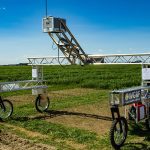 The UFPS cart used in the AAFC spring wheat trials in Lethbridge. | AAFC photo