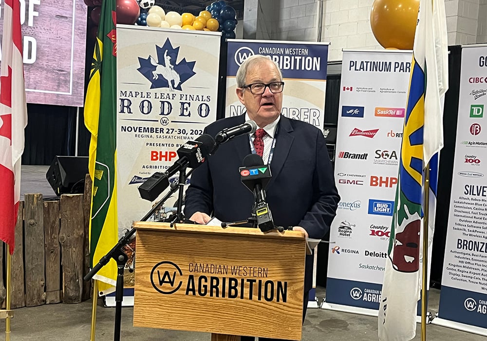 Lawrence MacAulay returned from a trip to Beijing earlier this month where he met with industry leaders, importers and Canadian stakeholders. Speaking to reporters at Canadian Western Agribition, MacAulay said China is Canada’s second largest trading partner. | Karen Briere photo