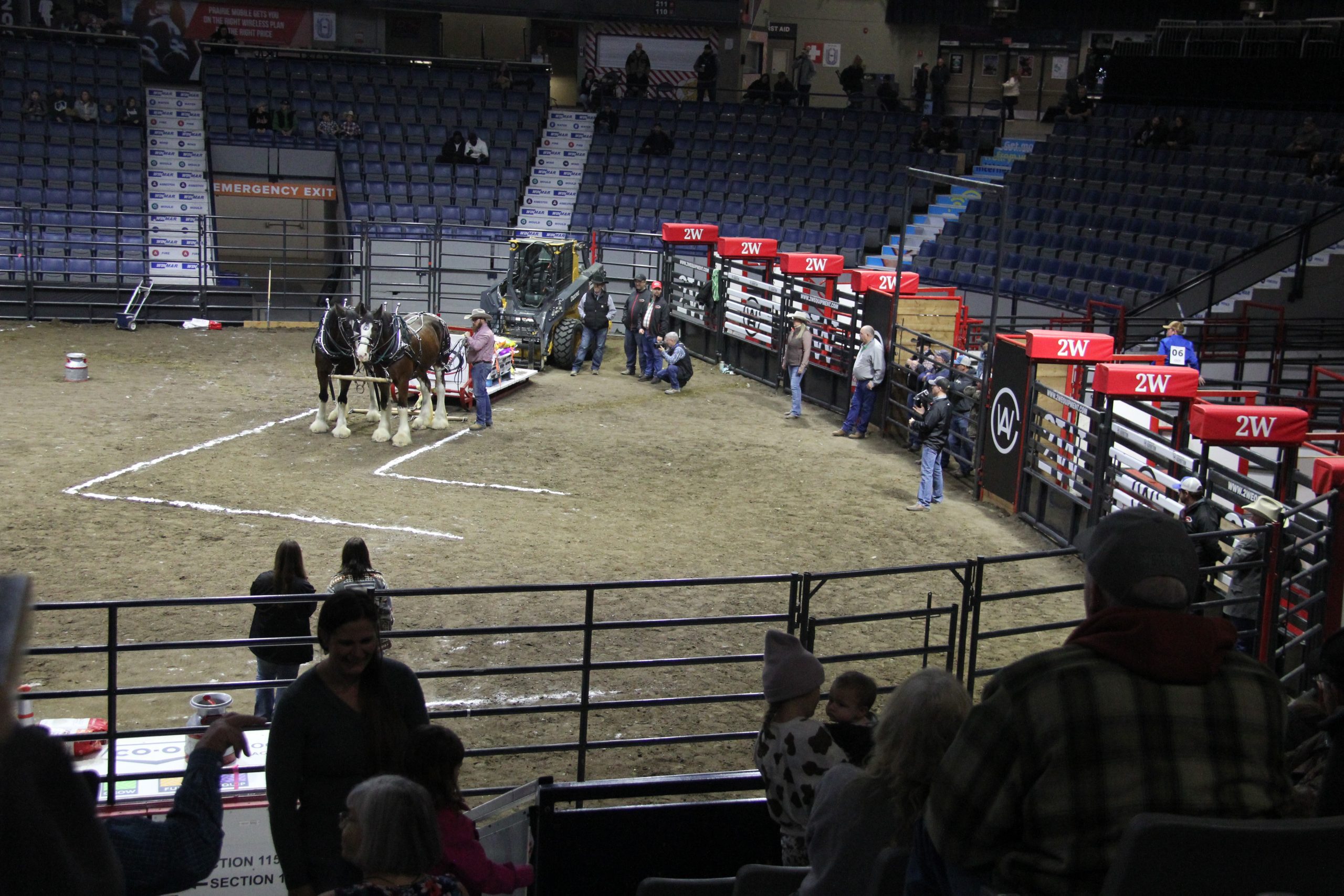 A good sized crowd, filled with many students, watched the chore team events both days